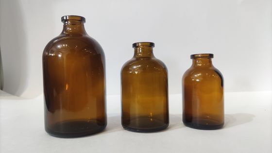 10ml- 100ml Ups Type Ii Iii Molded Amber/Clear Glass Vial For Pharmaceutical And Veterinary Powder Injection Packagi