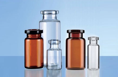 Transparent Amber Tubular Glass Vials 15ml Glass Vials With Rubber Stopper