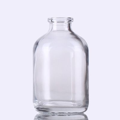 50ml A Clear Molded Glass Vial USP Type II With 20mm Neck